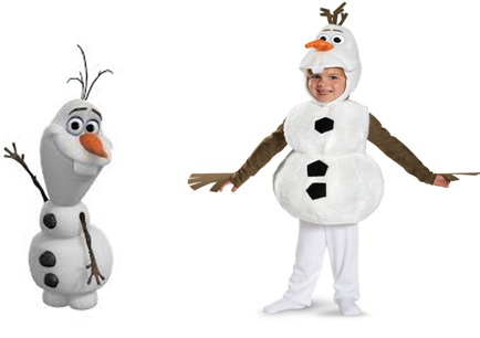 Olaf Costume Side by Side